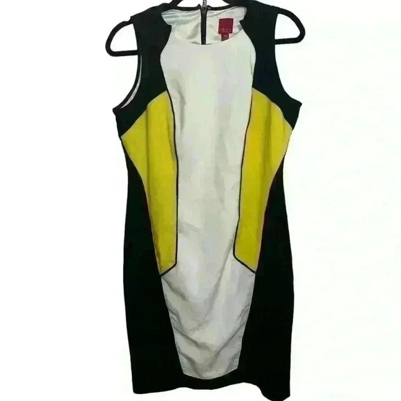 G.i.l.i Got It Love It Dress Size 10P Sleeveless Sheath Lined colorblock - Picture 3 of 7